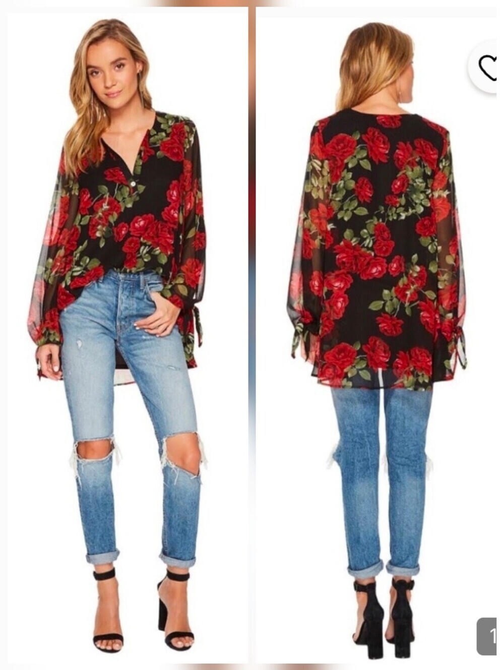 ❤️ SHOW ME YOUR MUMU JOHANNA FLORAL BOHO TUNIC TOP / MINI DRESS, MEDIUM